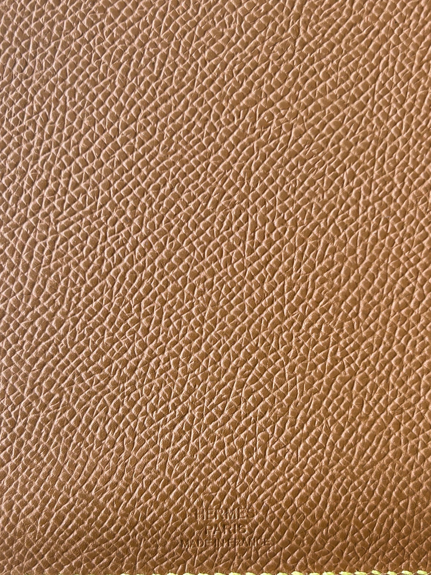 Hermes Brown Epsom Tarmac Passport Holder
