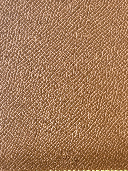 Hermes Brown Epsom Tarmac Passport Holder