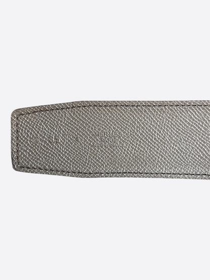 Hermes Purple & Grey Palladium Constance Reversible Belt
