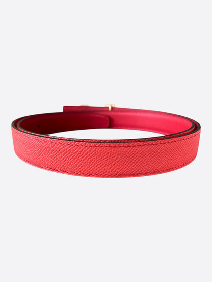 Hermes Pink & Gold Constance Belt