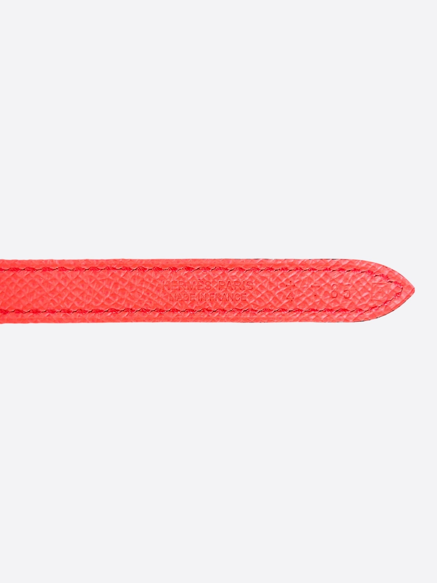 Hermes Pink Epsom & Palladium Mini Constance Belt