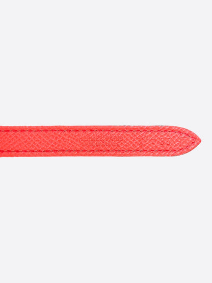 Hermes Pink Epsom & Palladium Mini Constance Belt