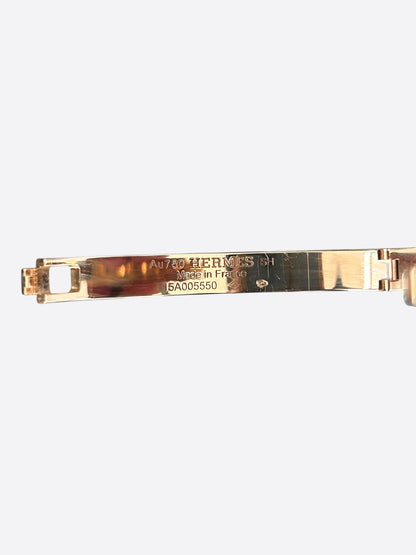 Hermes Yellow Gold & Diamond H d'Ancre Bracelet