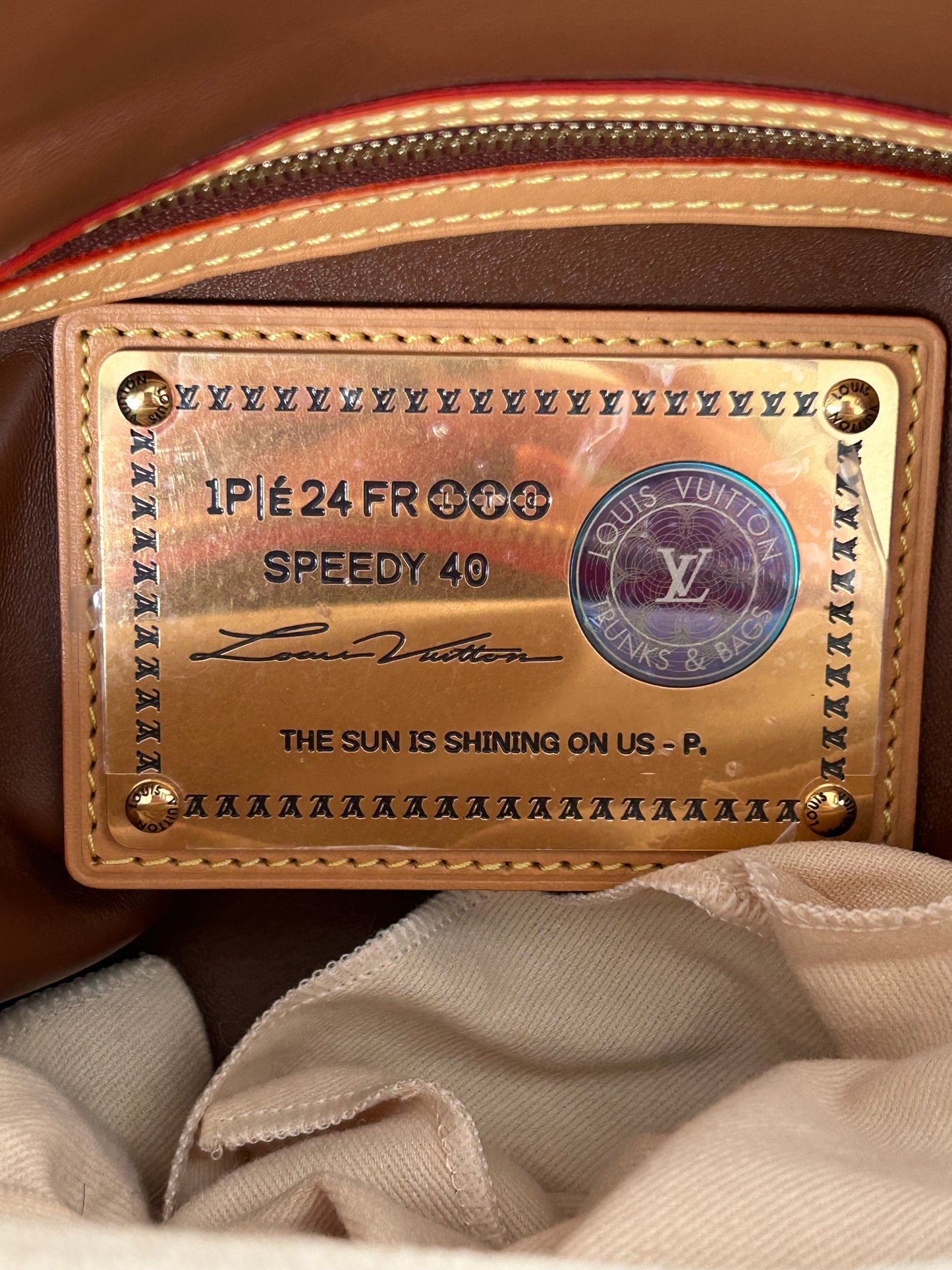 Louis Vuitton Red & White Monogram P9 Speedy 40