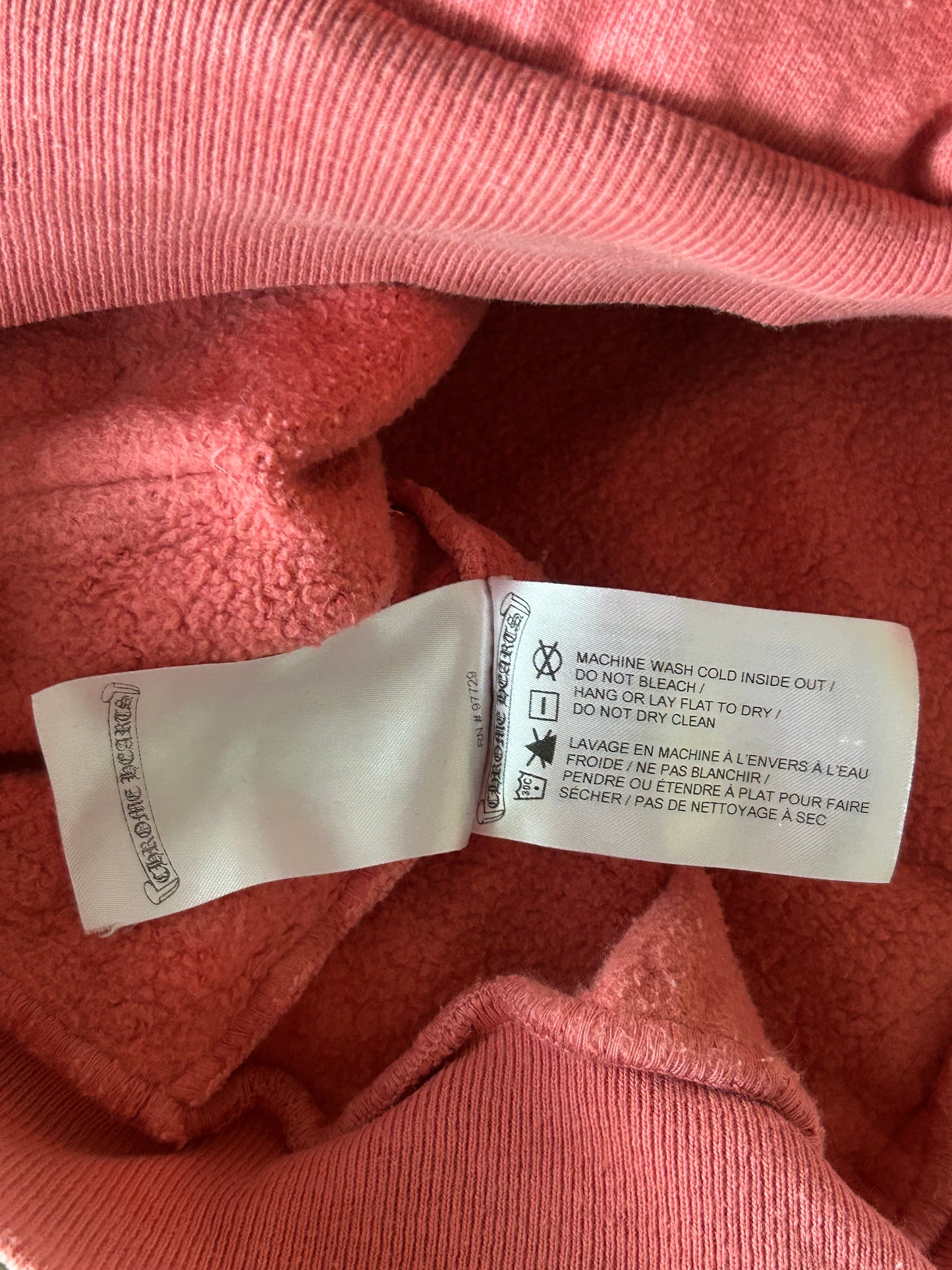 Chrome Hearts Drake Red Certified Cross Logo Hoodie
