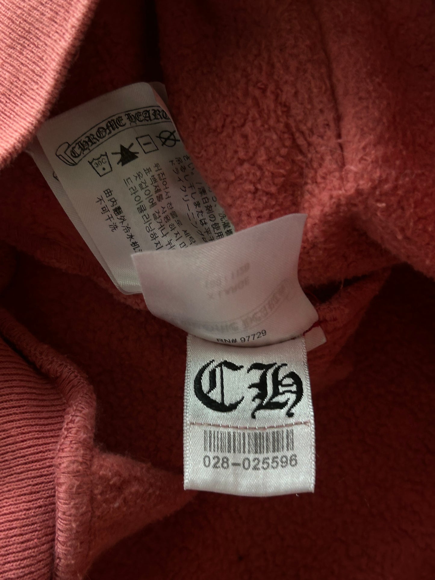 Chrome Hearts Drake Red Certified Cross Logo Hoodie