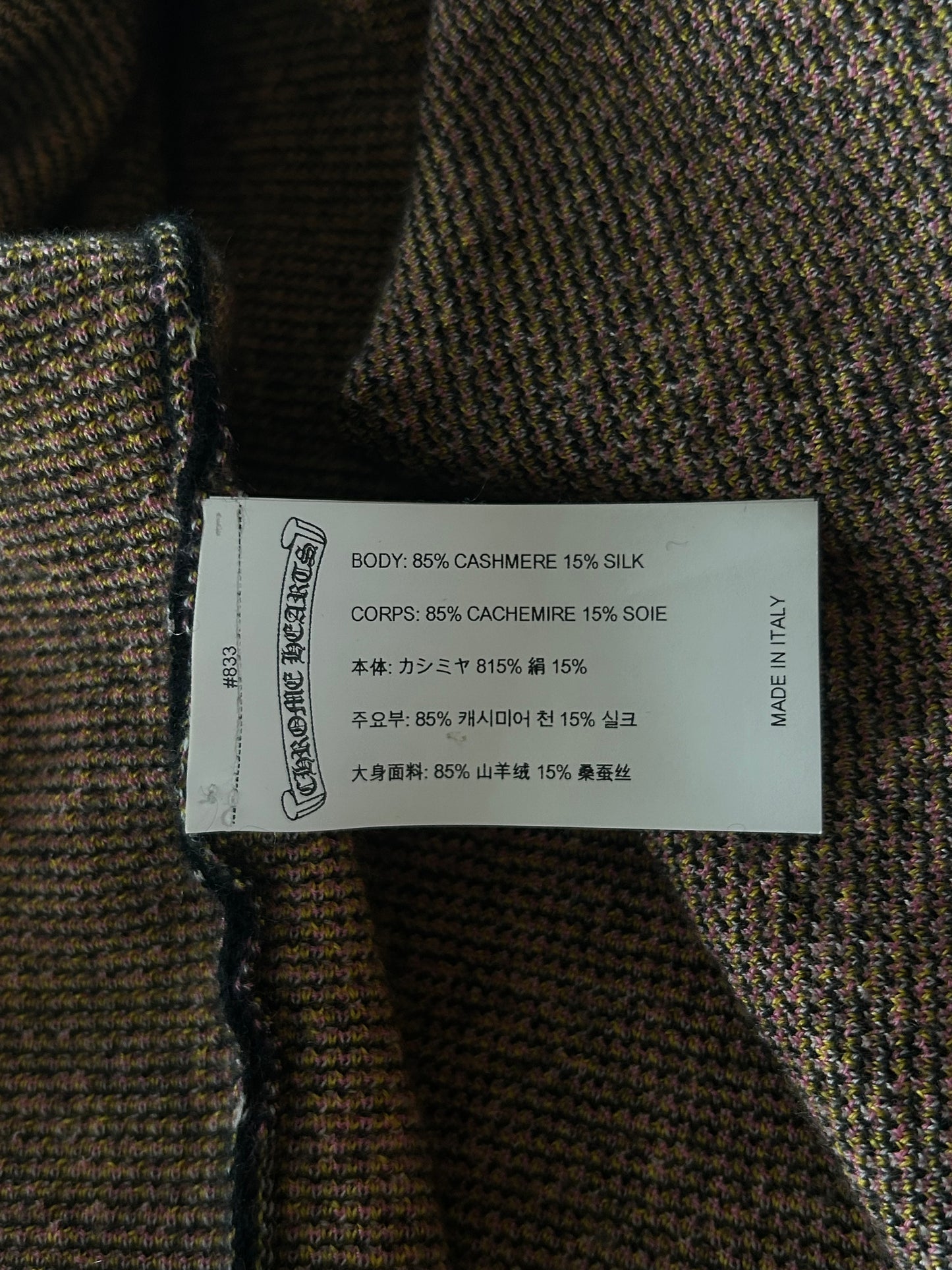 Chrome Hearts Matty Boy Black Sex Records Cashmere Sweater