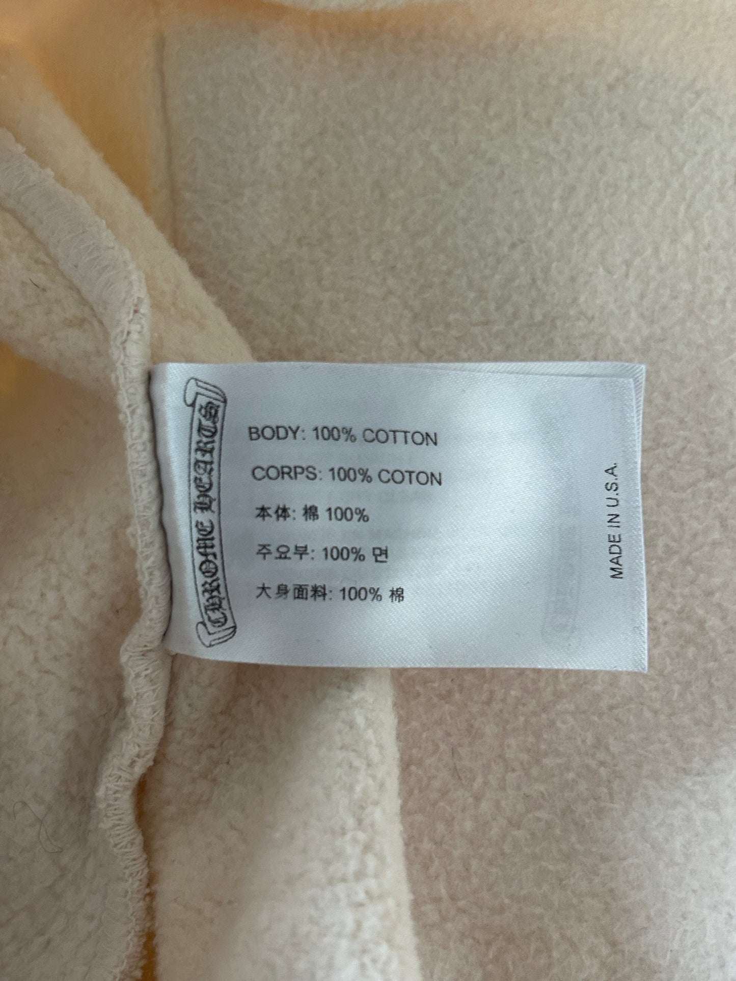 Chrome Hearts Drake Cream & Pink Certified Chrome Cross Logo Sweatpants