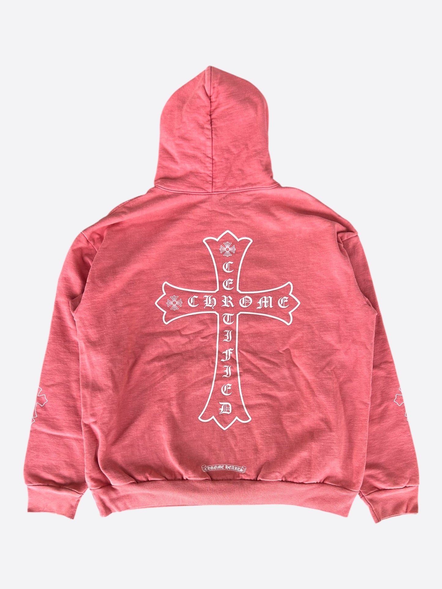 Chrome Hearts Drake Red Certified Cross Logo Hoodie