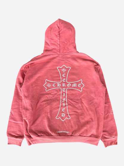 Chrome Hearts Drake Red Certified Cross Logo Hoodie