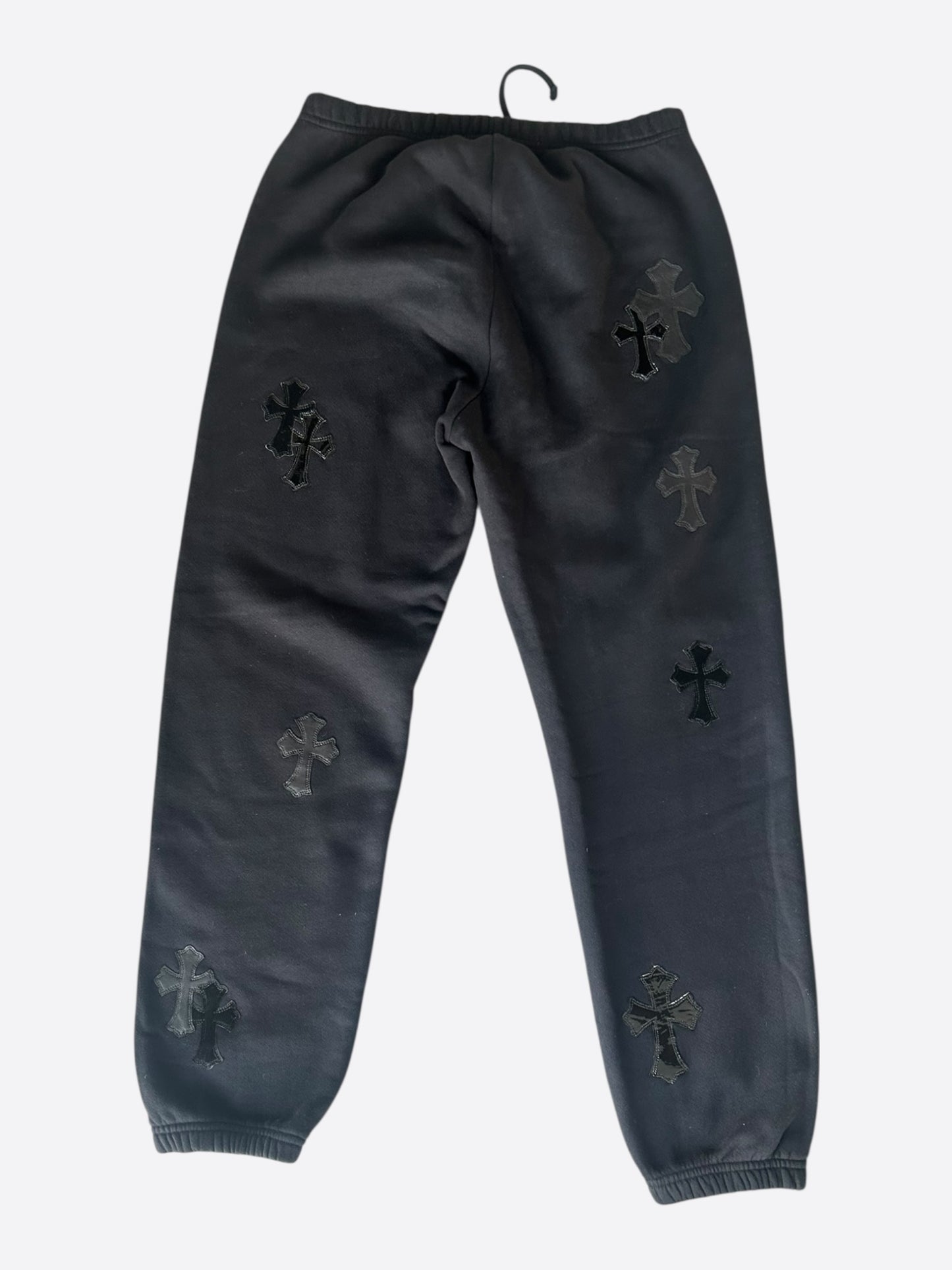 Chrome Hearts Black Cross Patch Sweatpants