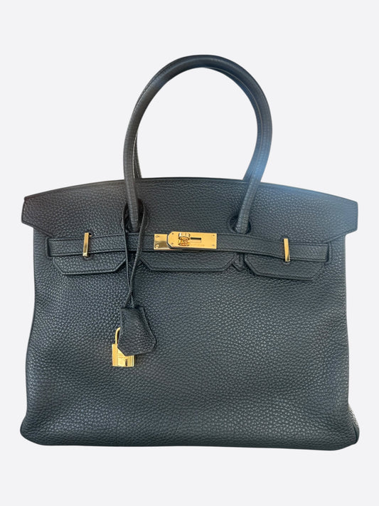 Hermes Black Togo & Gold Hardware Birkin 35