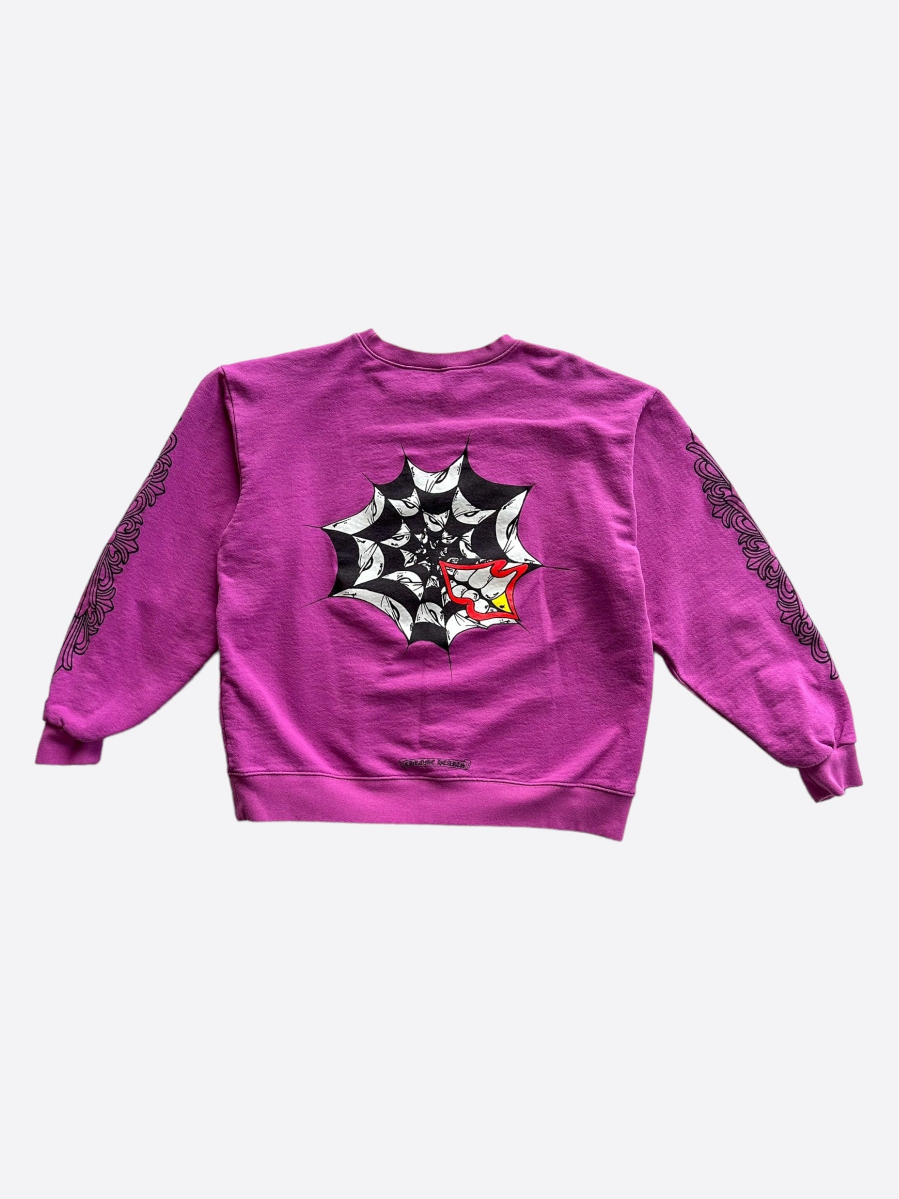 Chrome Hearts Matty Boy Purple Spider Web Sweater