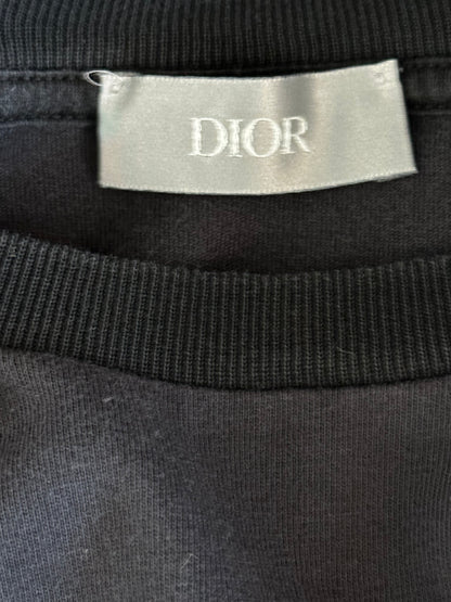 Dior Navy Distressed Oblique T-Shirt