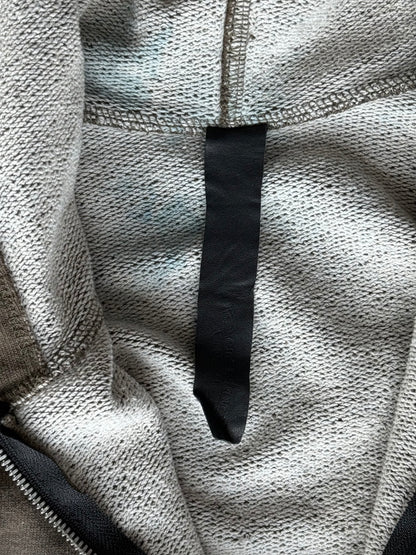 Chrome Hearts Olive & Black Embroidered Dagger Logo Zip Up Hoodie