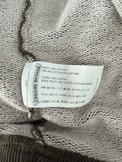 Chrome Hearts Olive & Black Embroidered Dagger Logo Zip Up Hoodie
