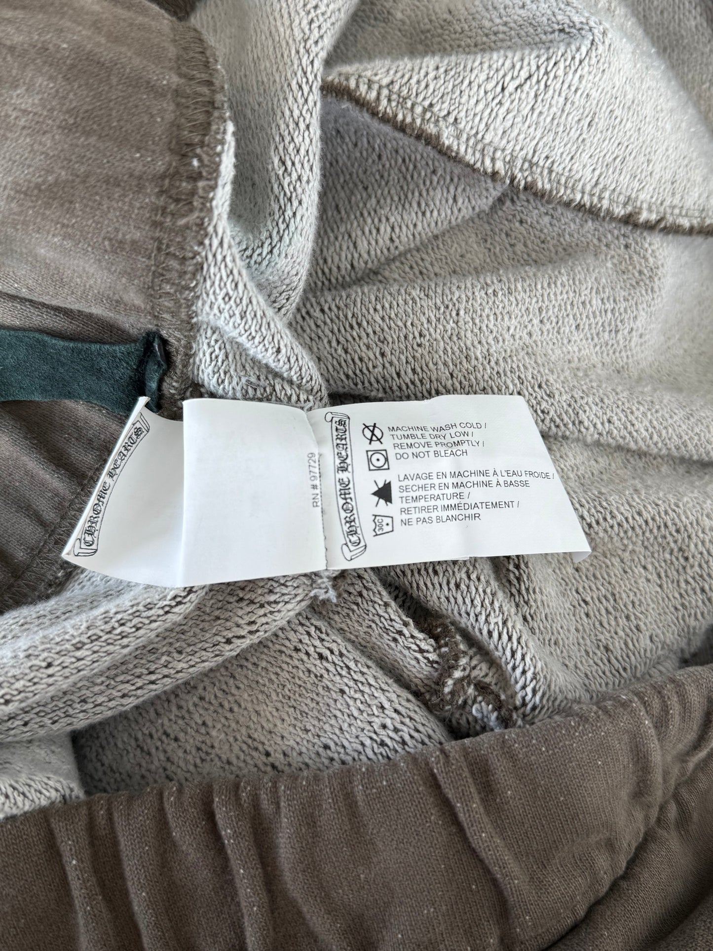 Chrome Hearts Olive & Black Embroidered Dagger Logo Sweatpants