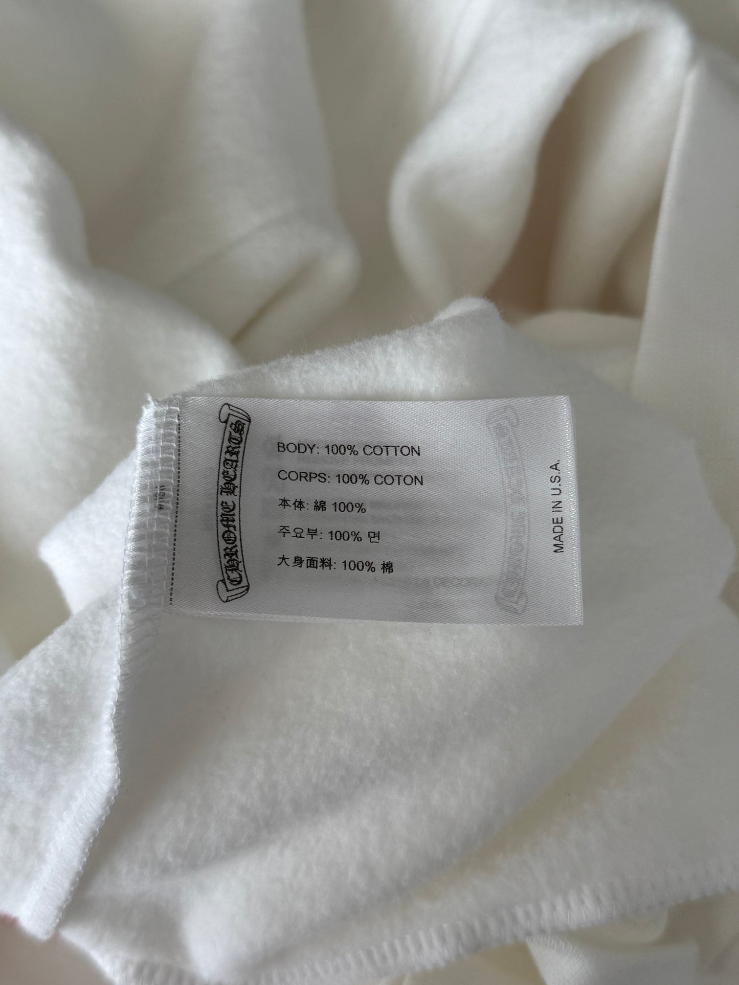 Chrome Hearts White & Pink Horseshoe Logo Hoodie