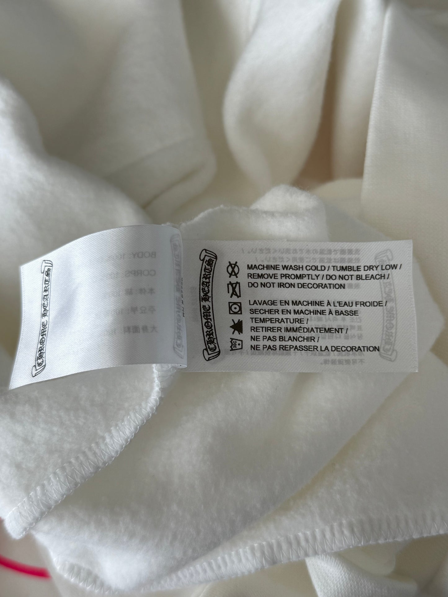 Chrome Hearts White & Pink Horseshoe Logo Hoodie