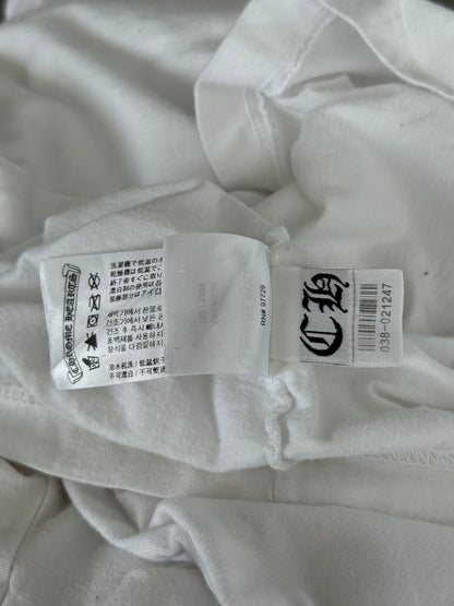 Chrome Hearts White & Black Scroll Logo Longsleeve T-Shirt