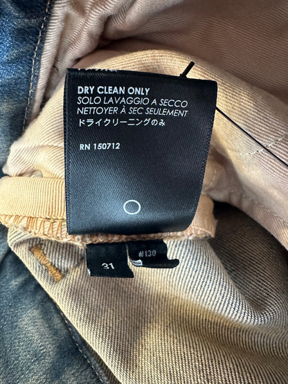 Amiri Dirty Indigo & Black Bandana Patch MX1 Jeans