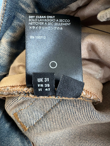 Amiri Dirty Indigo & Black Bandana Patch MX1 Jeans