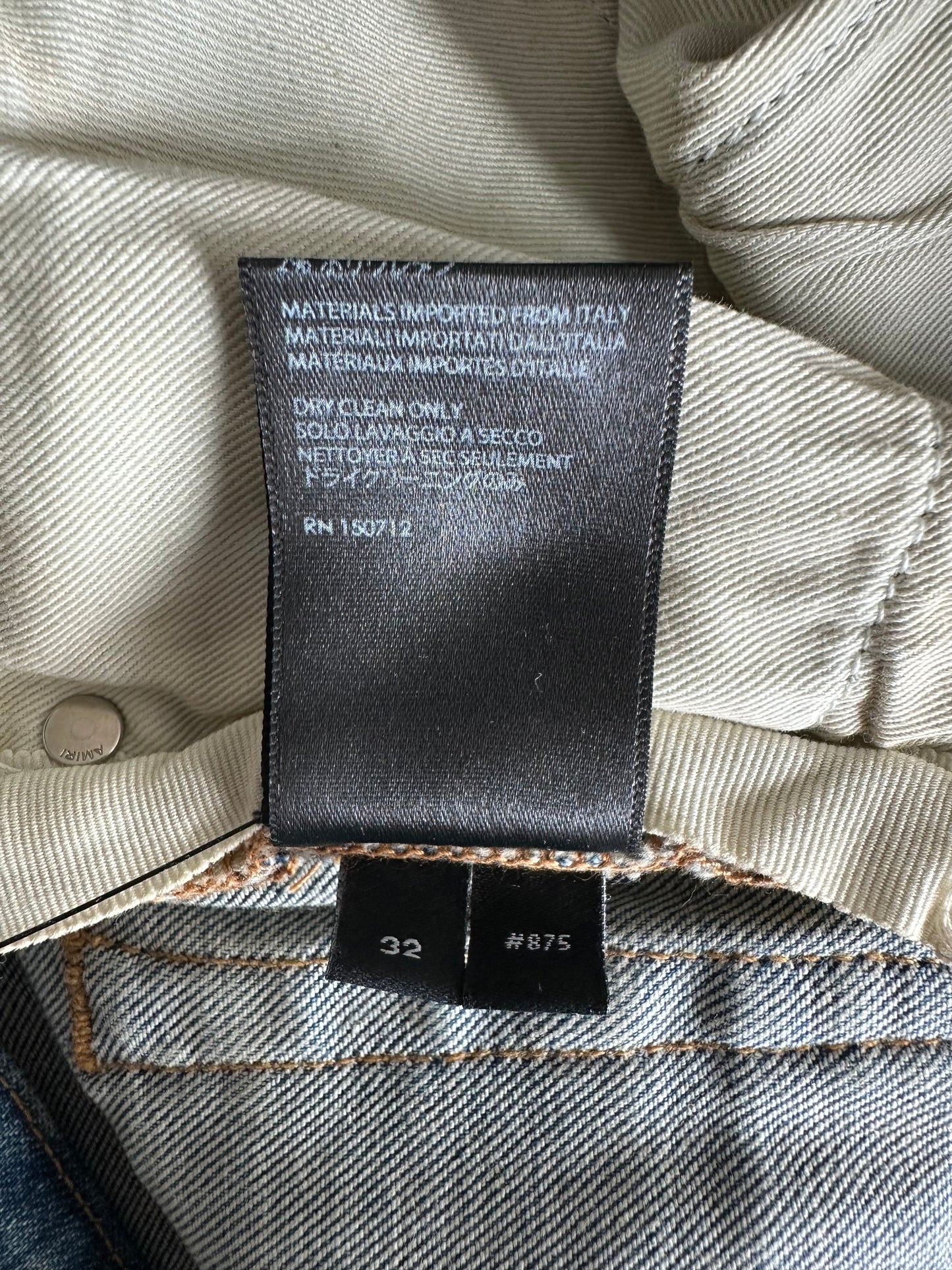 Amiri Clay Indigo & Blue Bandana Patch MX1 Jeans