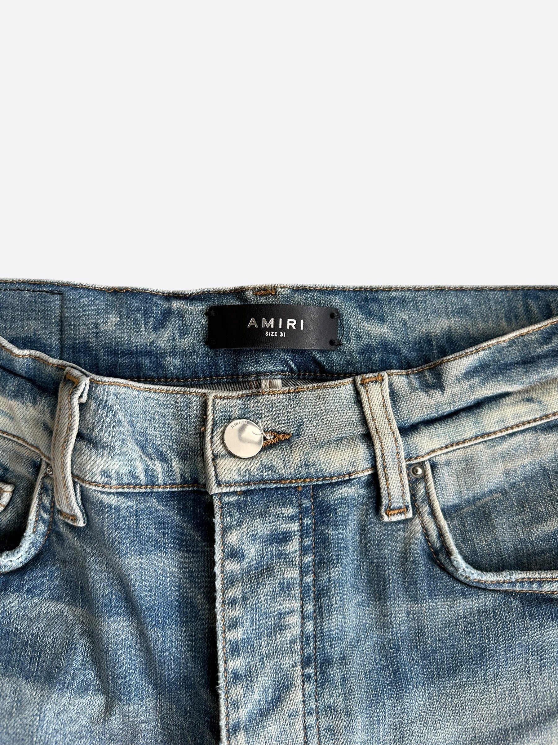 Amiri Clay Indigo & Blue Bandana Patch MX1 Jeans – Savonches