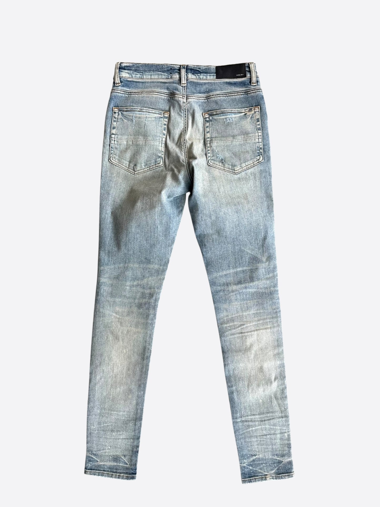 Amiri Clay Indigo & Blue Bandana Patch MX1 Jeans