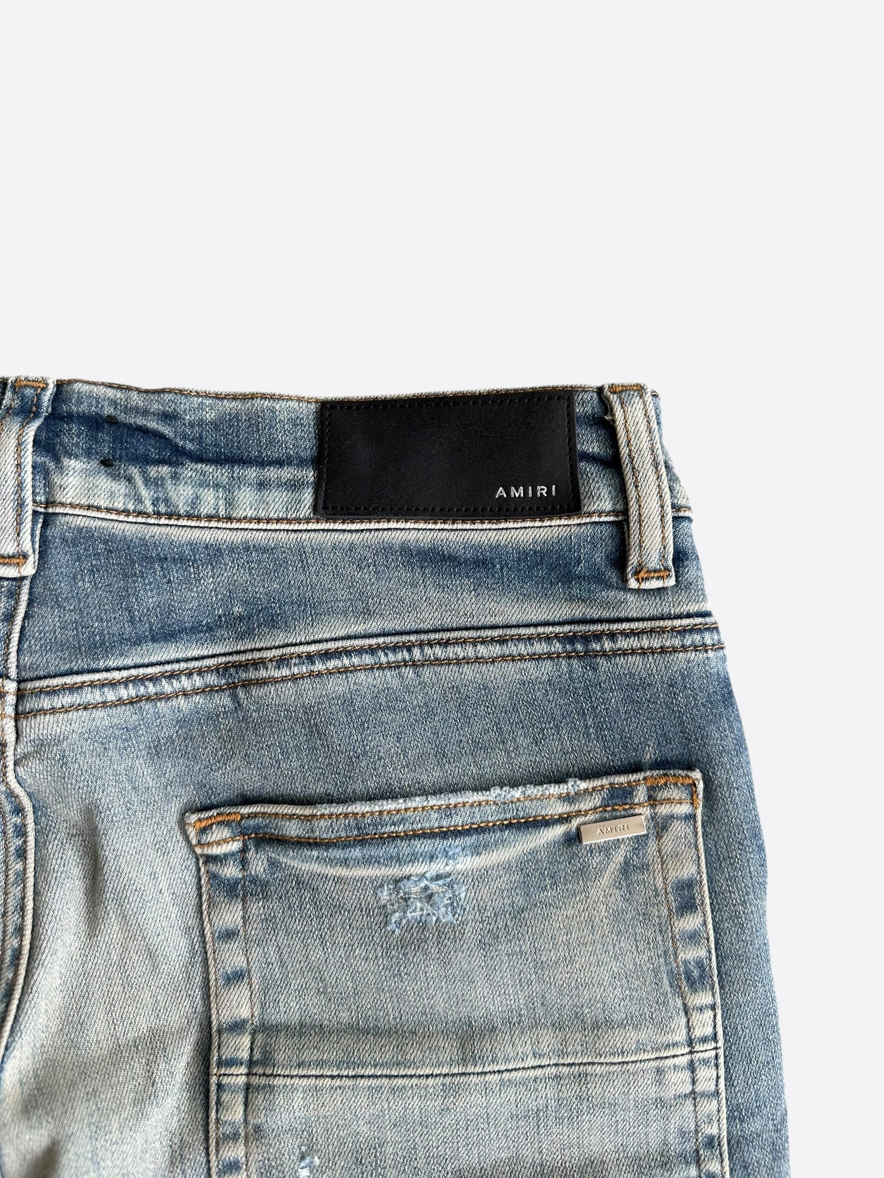 Amiri Clay Indigo & Blue Bandana Patch MX1 Jeans – Savonches