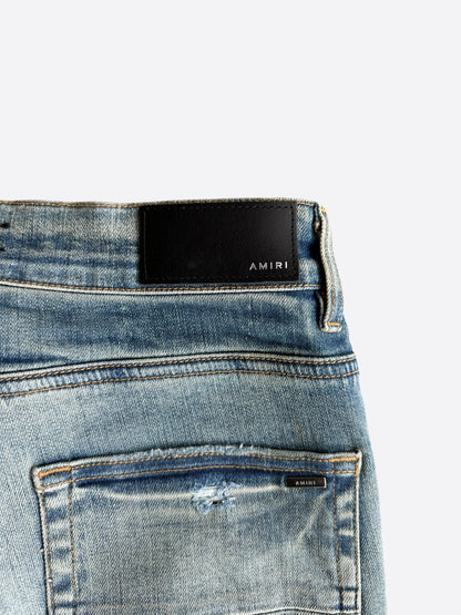 Amiri Clay Indigo & Blue Bandana Patch MX1 Jeans