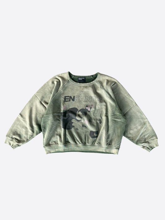 Enfants Riches Deprimes Faded Green & Black My Life My Death Sweater