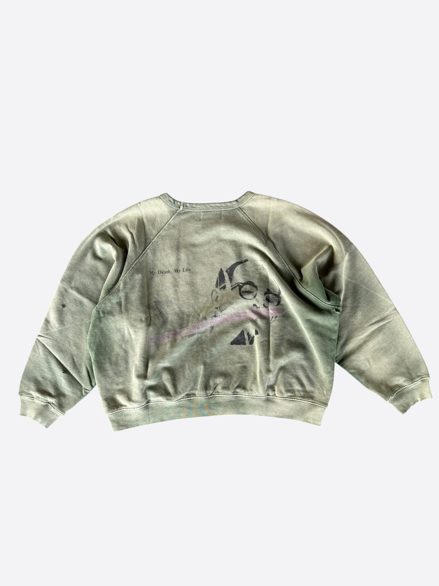 Enfants Riches Deprimes Faded Green & Black My Life My Death Sweater