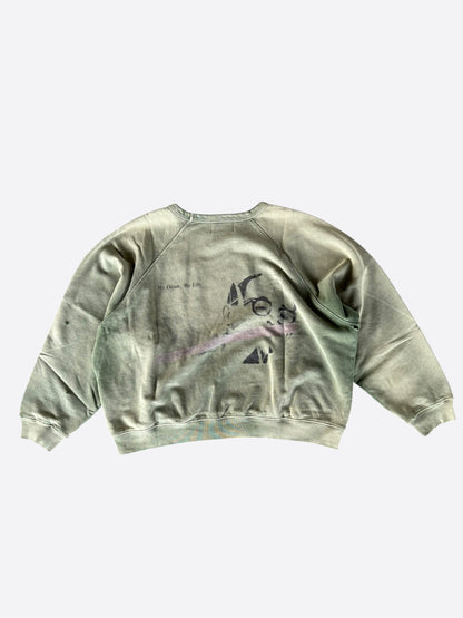 Enfants Riches Deprimes Faded Green & Black My Life My Death Sweater