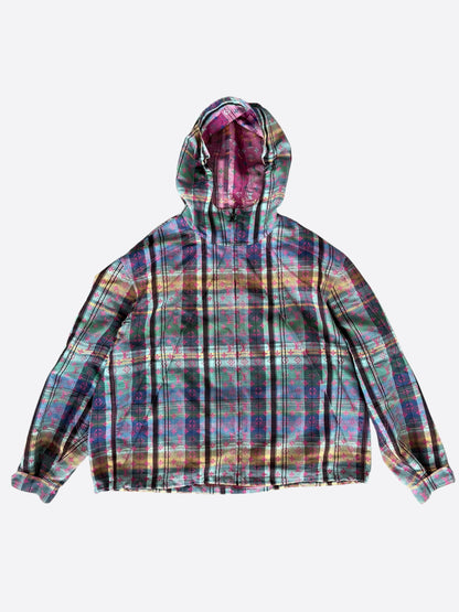Louis Vuitton Multicolor Plaid & Pink Monogram Windbreaker