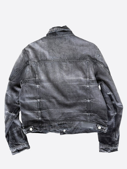 Amiri Vintage Black Distressed Denim Jacket