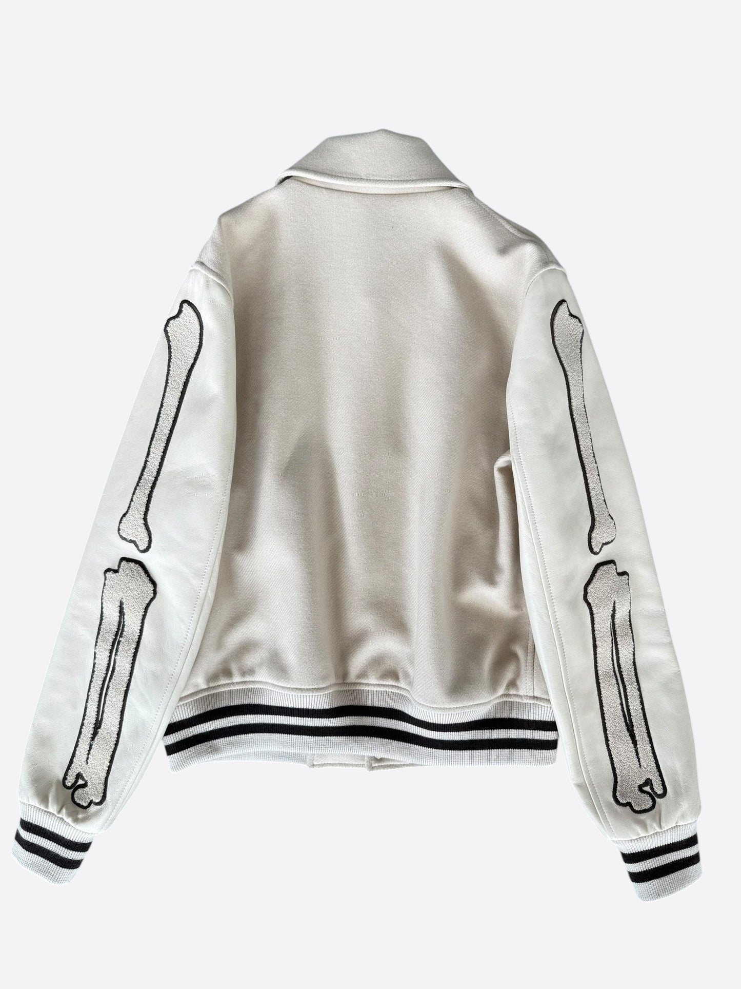 Amiri Beige & Brown Bones Varsity Jacket