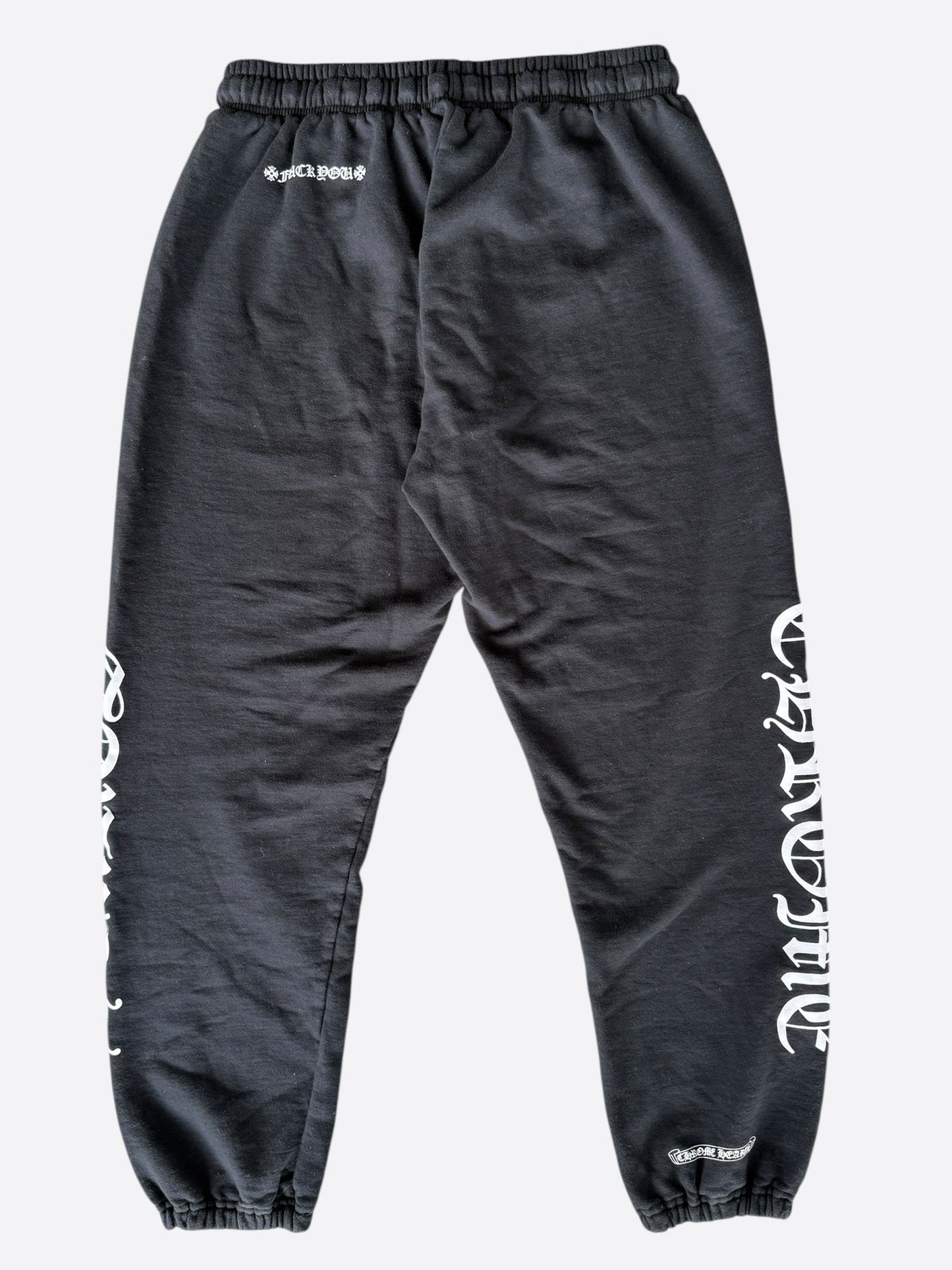 Chrome Hearts Black & White Horseshoe Logo Sweatpants