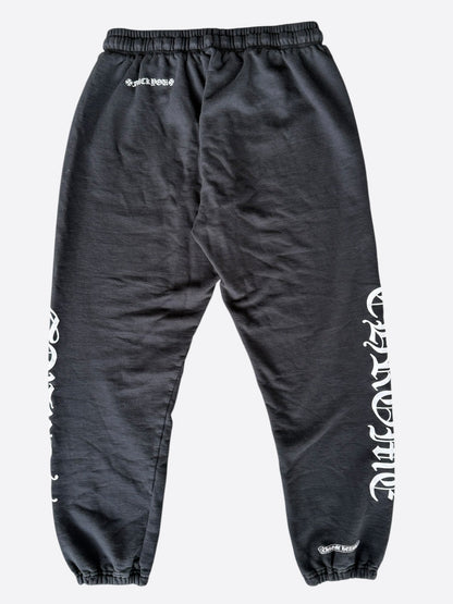 Chrome Hearts Black & White Horseshoe Logo Sweatpants