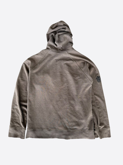 Chrome Hearts Olive & Black Embroidered Dagger Logo Zip Up Hoodie