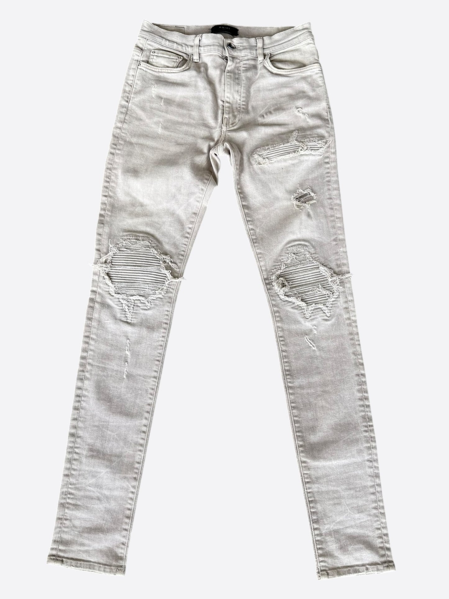 Amiri Light Grey Patch MX1 Jeans