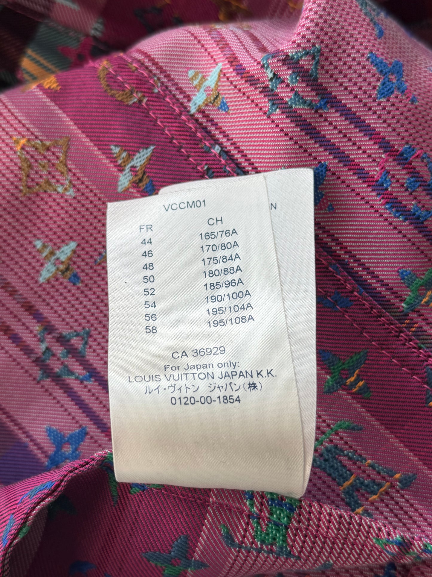 Louis Vuitton Multicolor Plaid & Pink Monogram Windbreaker