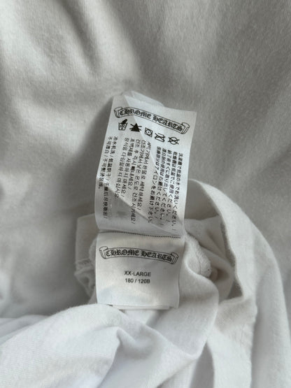 Chrome Hearts White & Black Scroll Logo Longsleeve T-Shirt