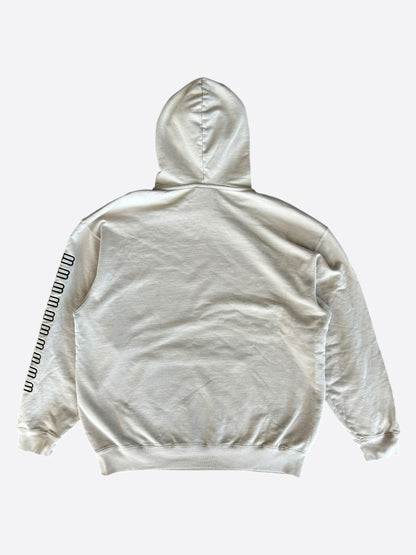 Balenciaga Beige & Black Embroidered BB Icon Logos Hoodie
