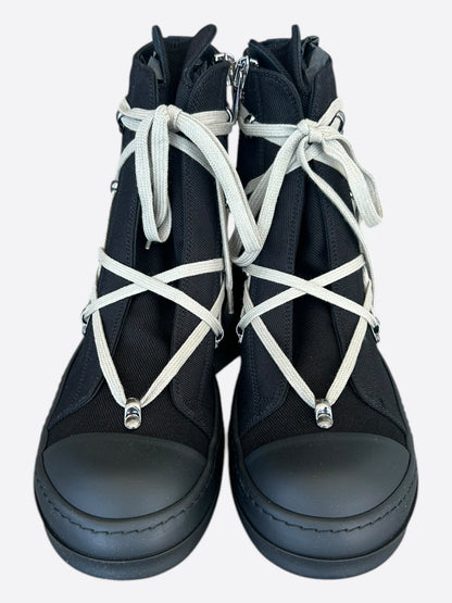 Rick Owens Black Hexagram High Top Sneakers