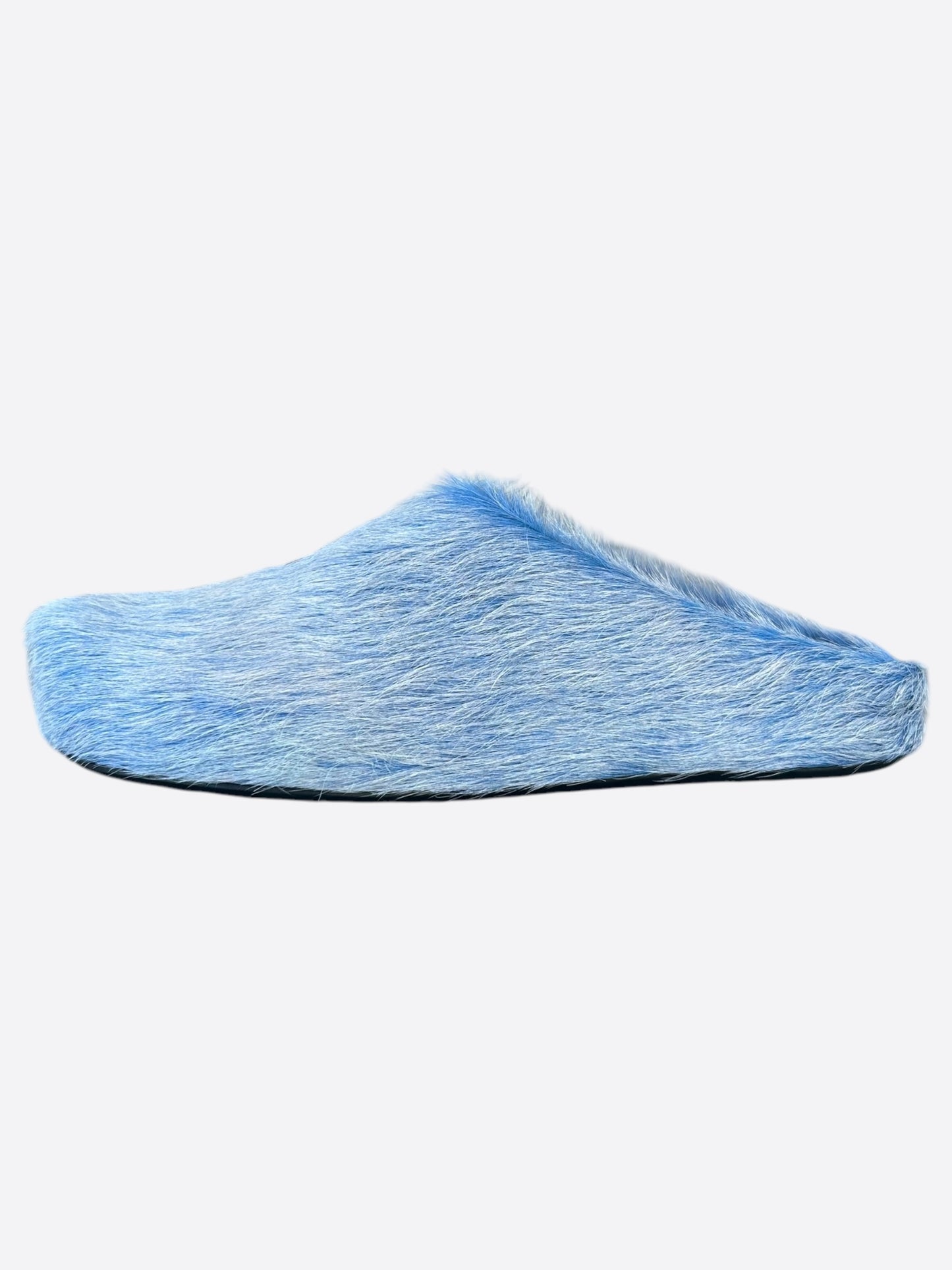 Marni Blue Calfskin Fussbett Sabot Slides