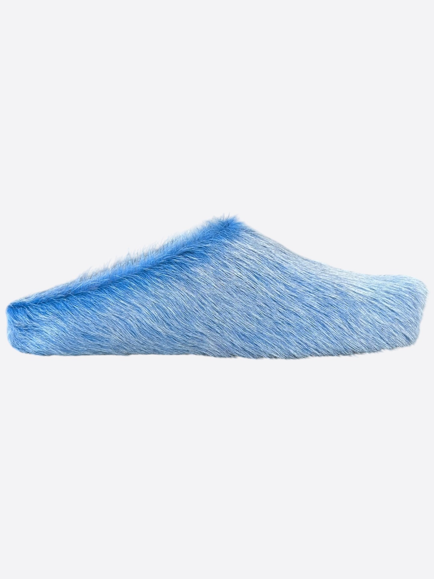 Marni Blue Calfskin Fussbett Sabot Slides