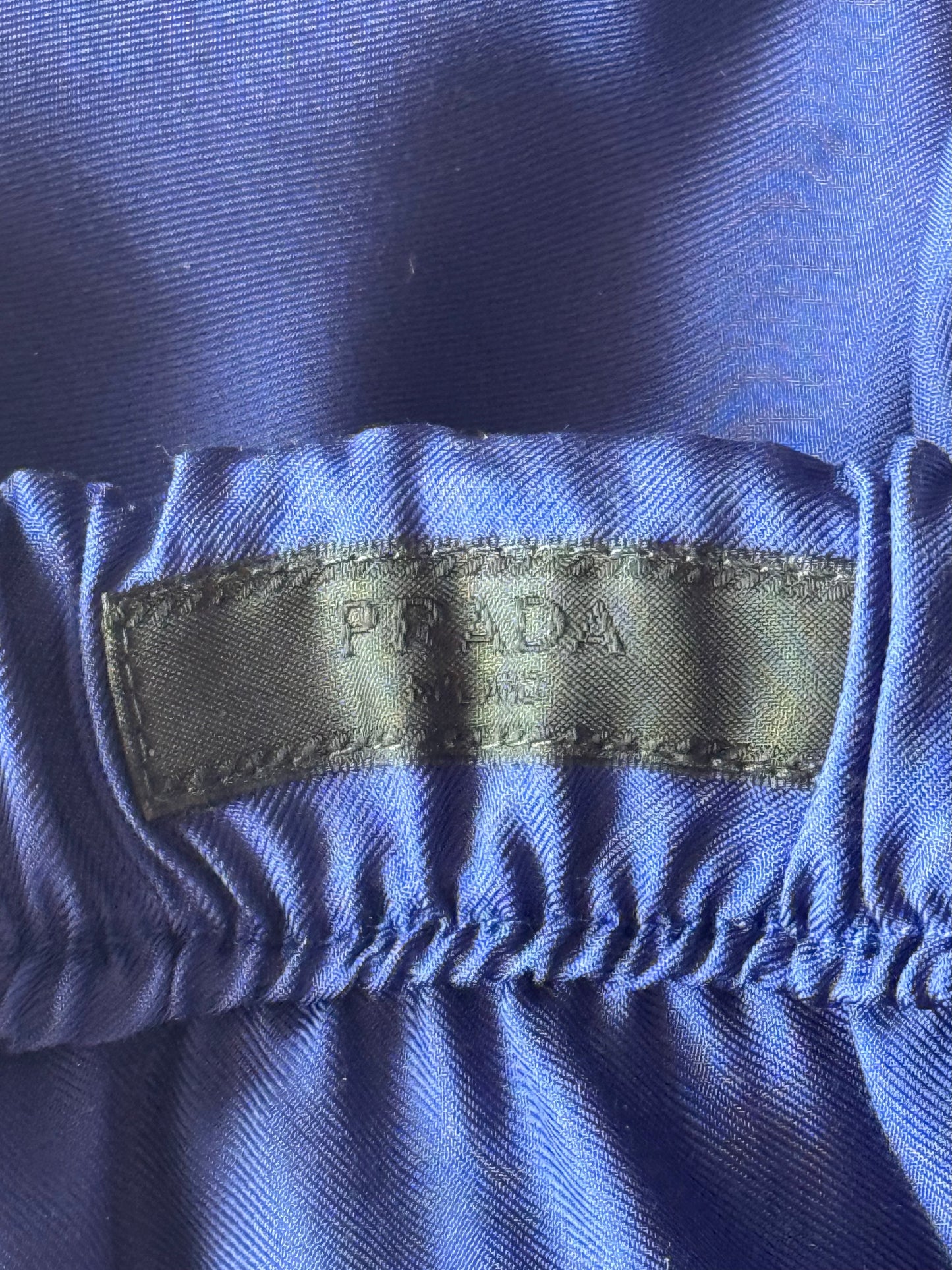 Prada Blue & White Logo Track Pants