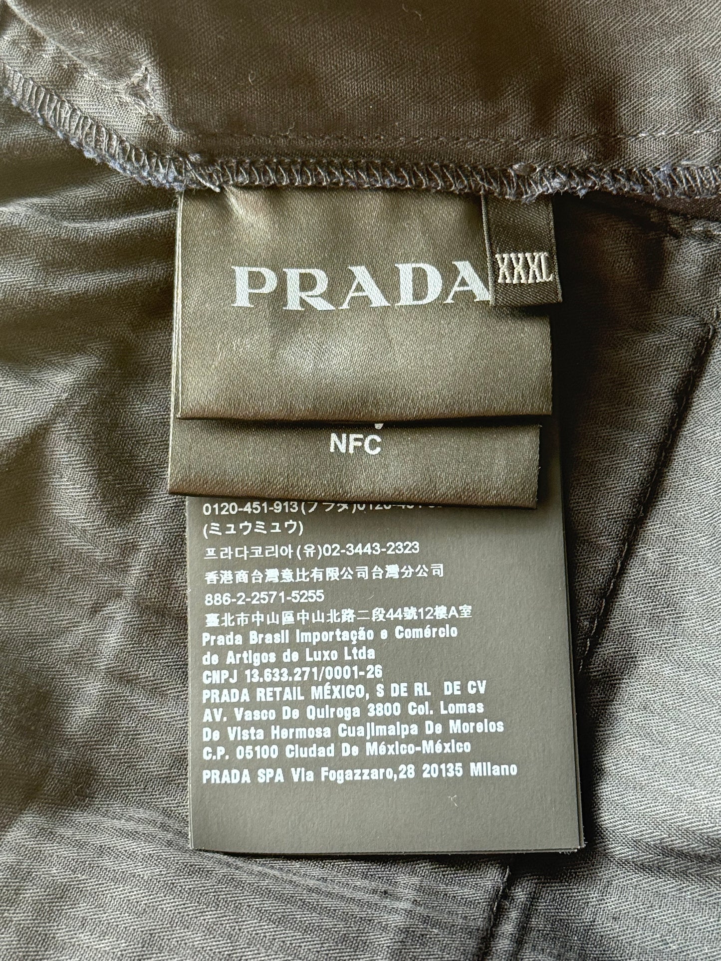 Prada Navy & White Logo Shorts