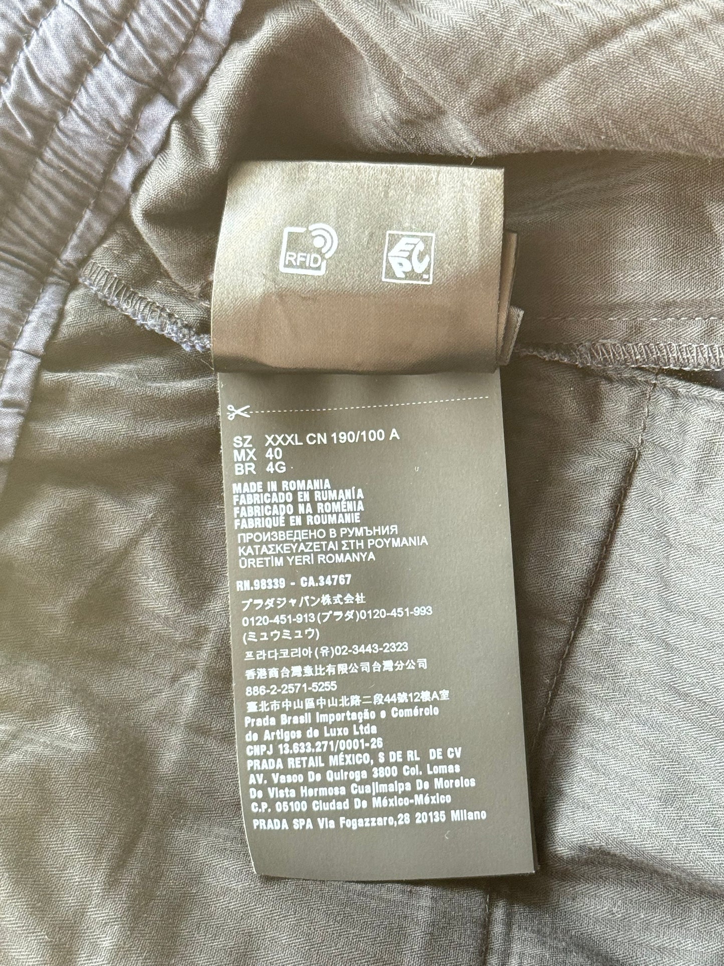 Prada Navy & White Logo Shorts
